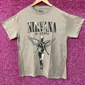 Nirvana In Utero Angel Graphic Grunge T-Shirt Medium